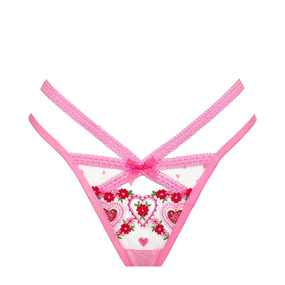 For Love and Lemons Whimsical Garden thong panty, XL